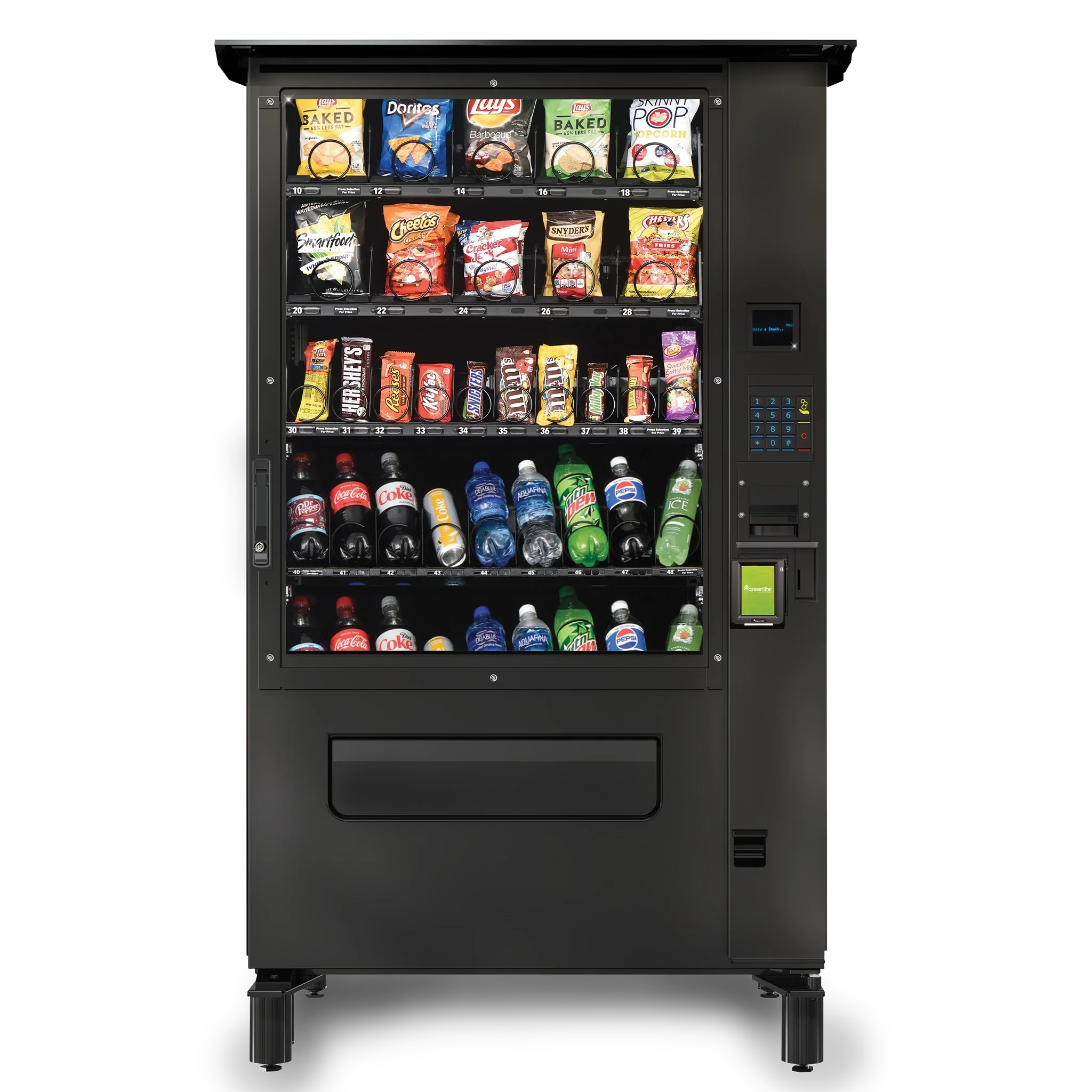 24H Smart Vending freezer and fridge combo in a modern lobby